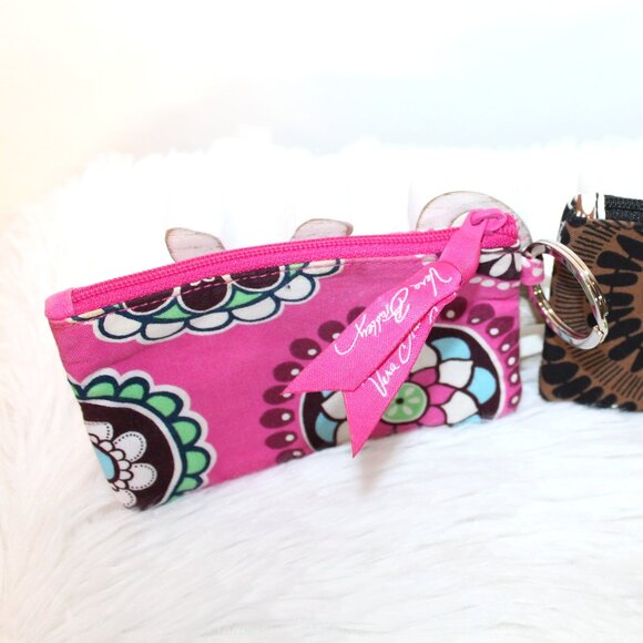 Vera Bradley Zip ID Case Bundle of 2/Cocoa Moss (New), Cupcake (Preowned) - Picture 7 of 16